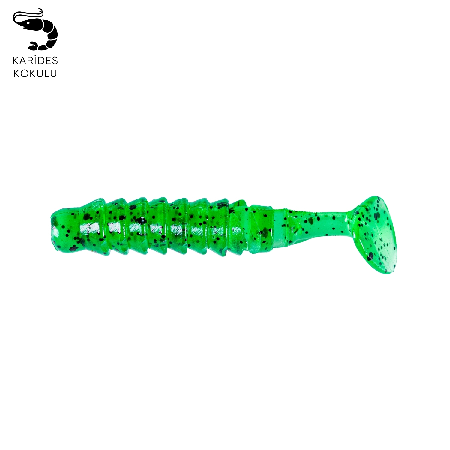 Silikon Kurt Yem - 1,5g 45mm - Fishack - 10 Adet - Yeşil - Karides Aromalı