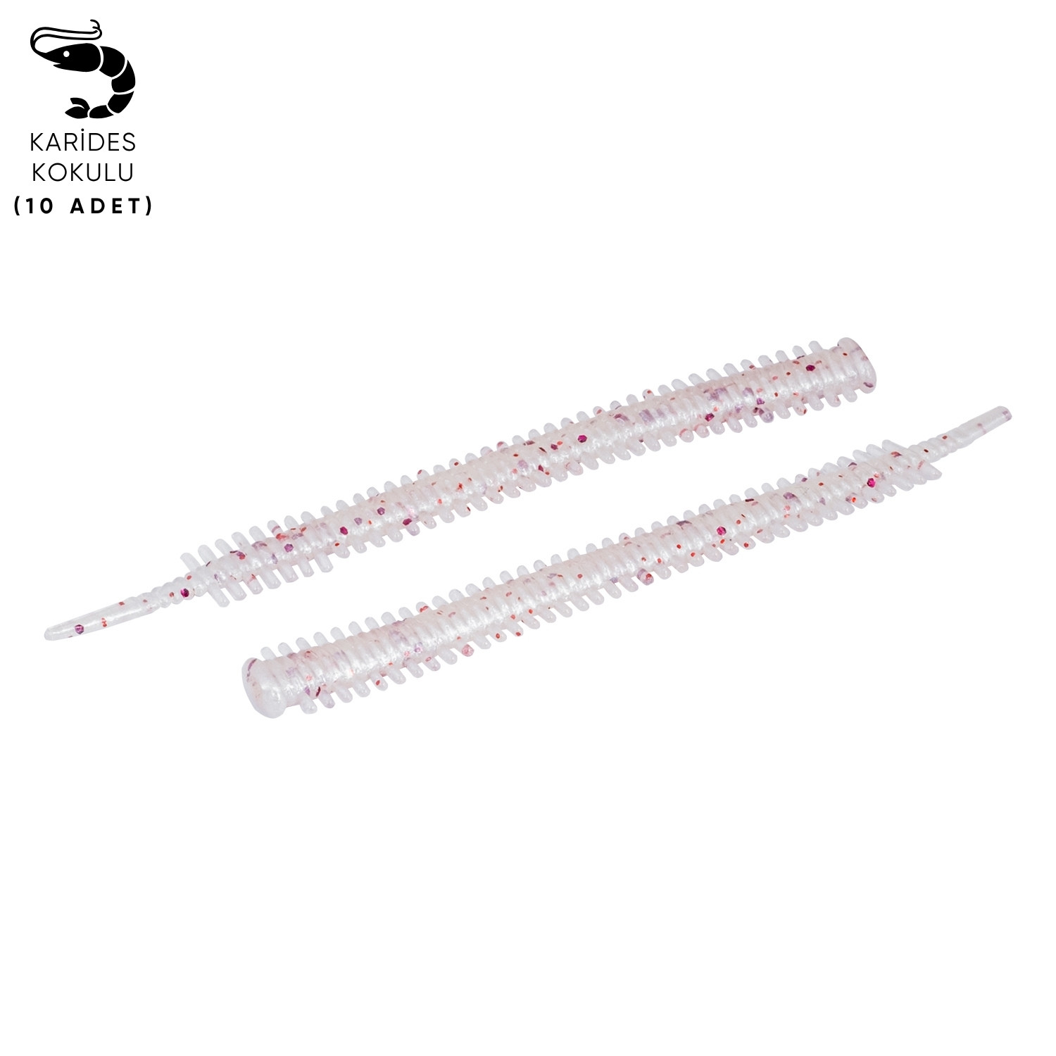 Silikon Kurt Yem - LRF Yem - 1g 70mm - Fishack Wormix - 10 Adet - White