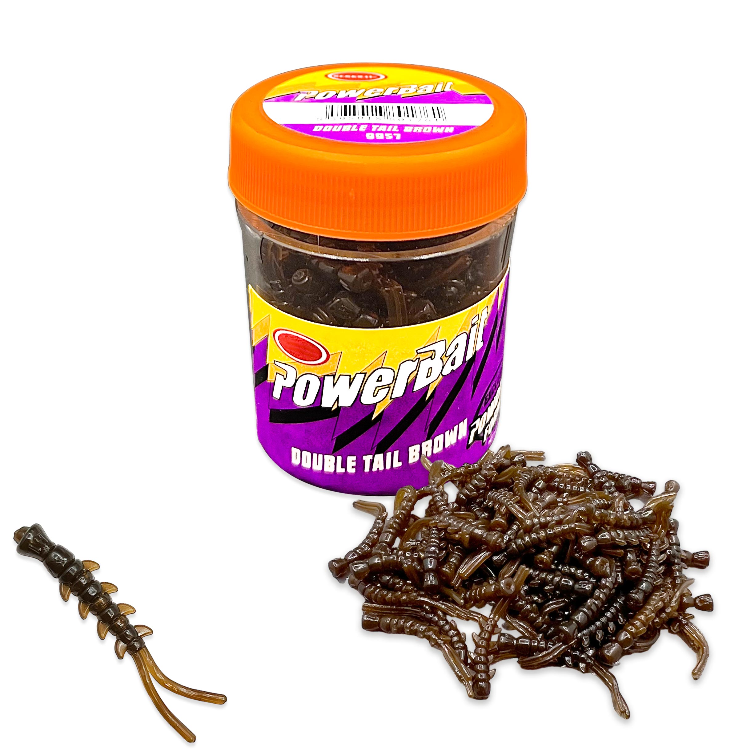 Silikon Kurt Balık Yemi - Kokulu - D Tail - Kahve - Power Bait (9957)