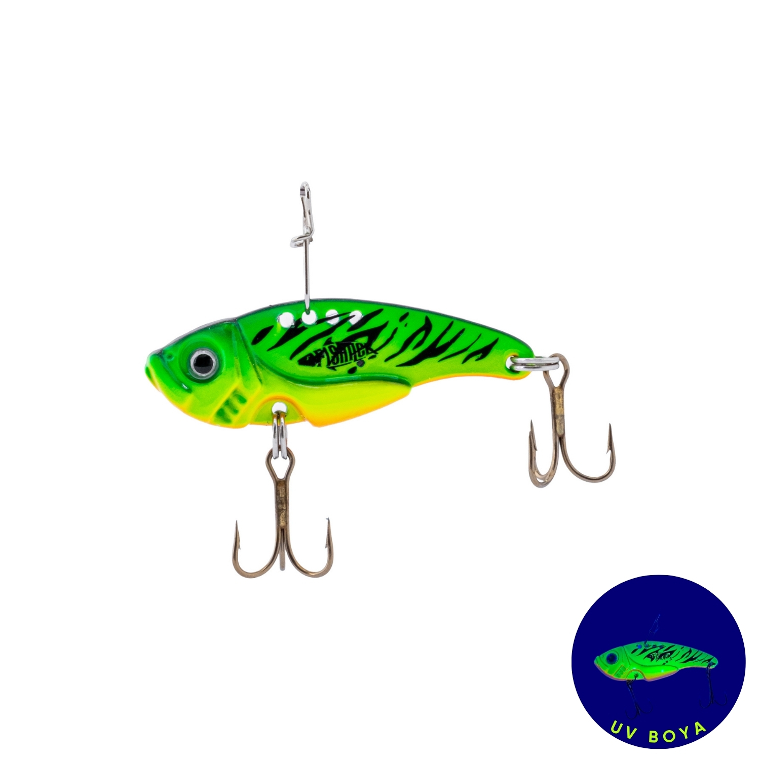 Vibrasyon Yem - LRF/Spin Jig - Fishack VibraX - 7g 40mm - Tiger Strike - UV Boyalı