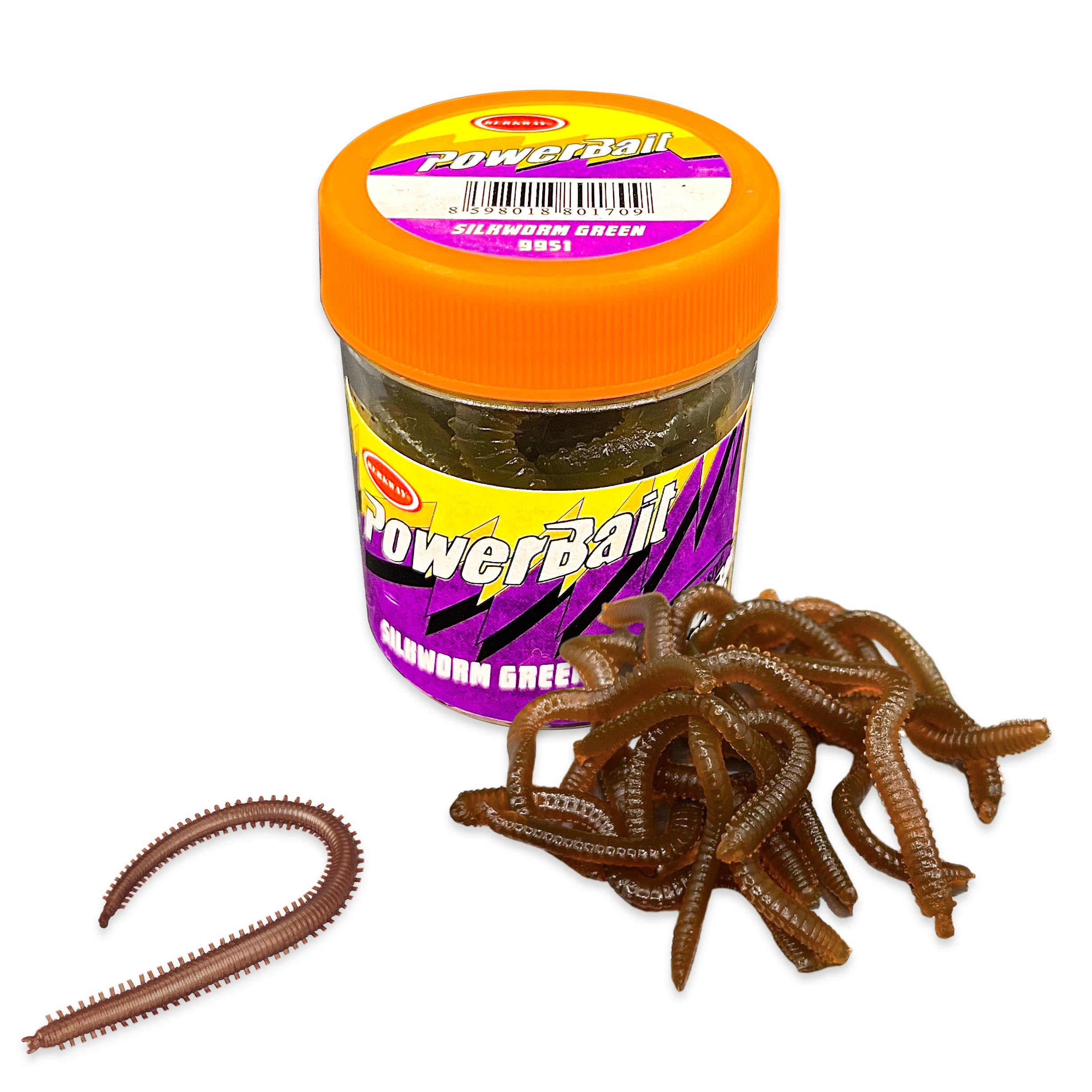 Silikon Kurt Balık Yemi - Kokulu - Silkworm - Kahve - Power Bait (9952)