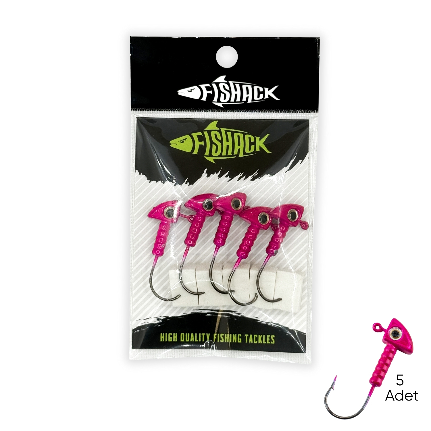 Kurşunlu Jighead Zoka - 7g - Fishack - Pembe (XHA06) - 5 Adet