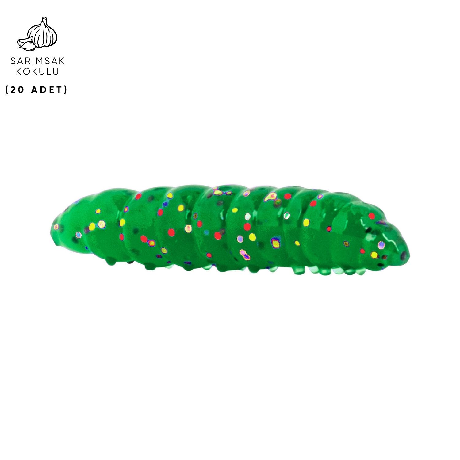Silikon Kurt Yem - Fishack - 35mm - Sarımsak Kokulu - 20 Adet - Jungle - Trout Bait
